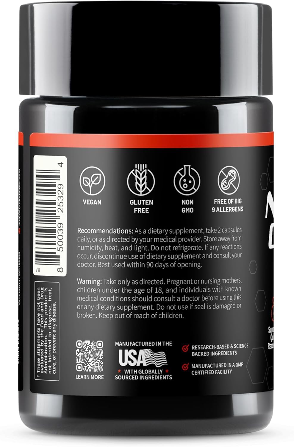 Made in USA GMP-certified facility stamp