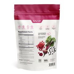 Nutrition label and serving size on product packaging
