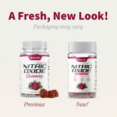 Snap Supplements beet root gummies packaging highlights sugar-free formula and cardio-friendly ingredients.