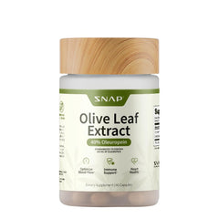 Hero image of Snap Supplements Olive Leaf Extract capsules bottle (60 count).