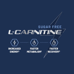 Snap Supplements sugar-free L-Carnitine gummies blueberry bottle showing blueberry flavor energizing option.