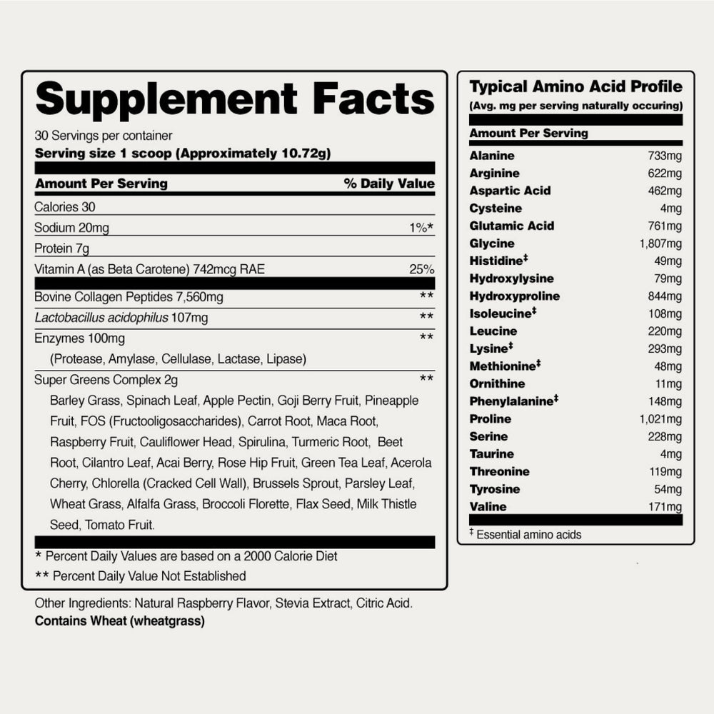 Nutrition facts label close-up