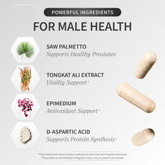Snap Supplements testosterone booster ingredients panel shows D-aspartic acid, zinc, and D3.