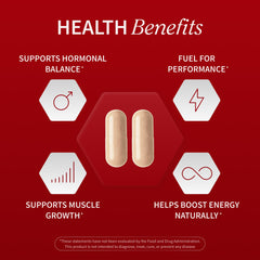 Snap Supplements testosterone booster packaging communicates natural, plant-based vitality.