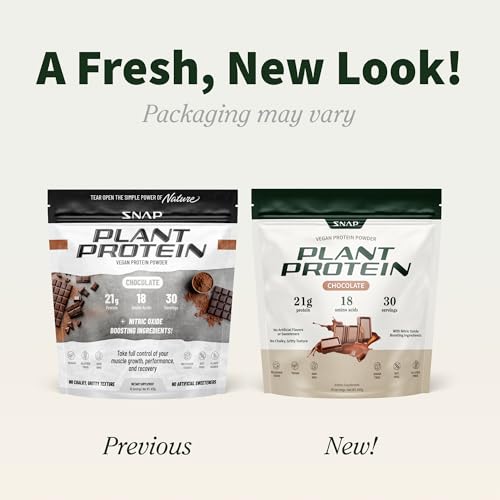 Vegan protein powder scoop with chocolate flavor by Snap Supplements