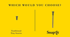 Screwdriver and carry tube included in SnapIt kit