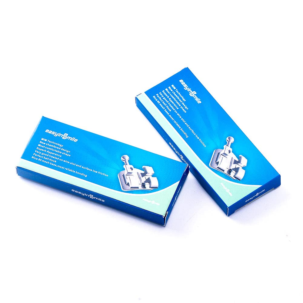 Close-up arc-smooth edge on SNAWOP dental bracket