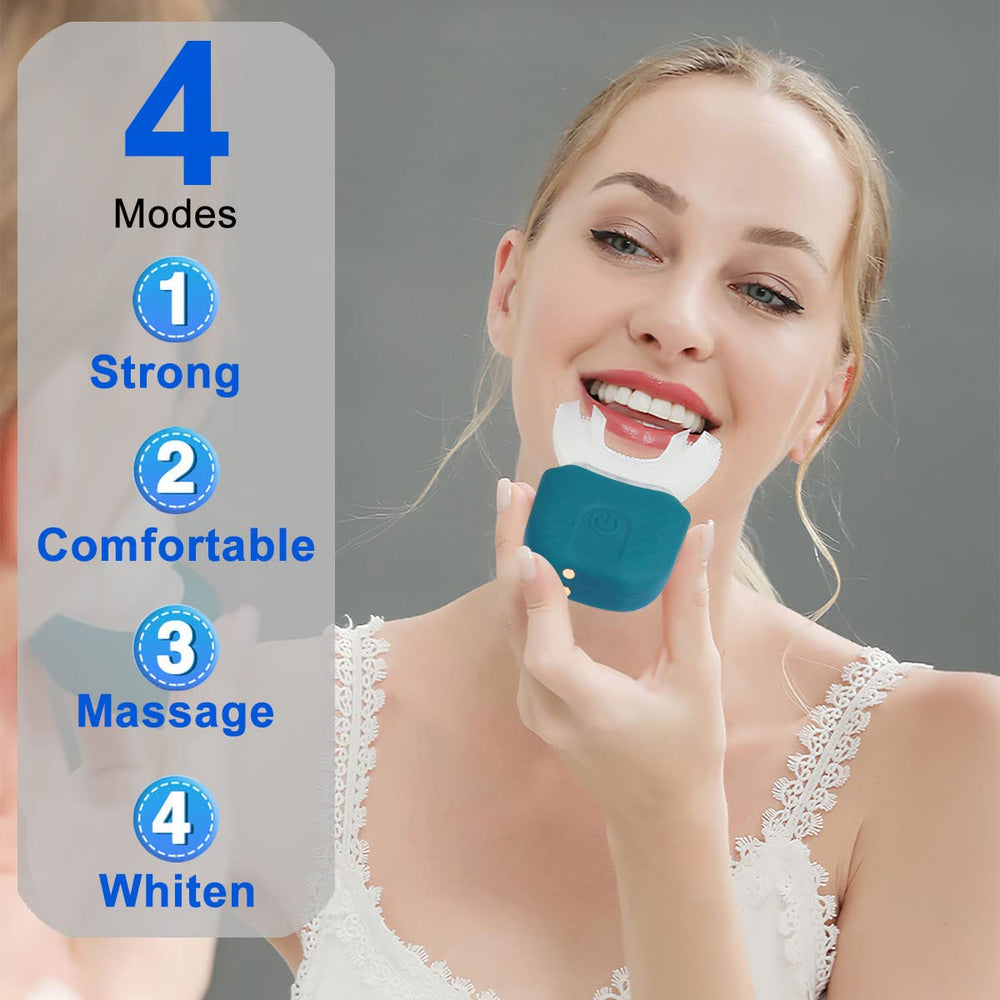 Side profile of Snefe Ultrasonic Electric Toothbrush Green