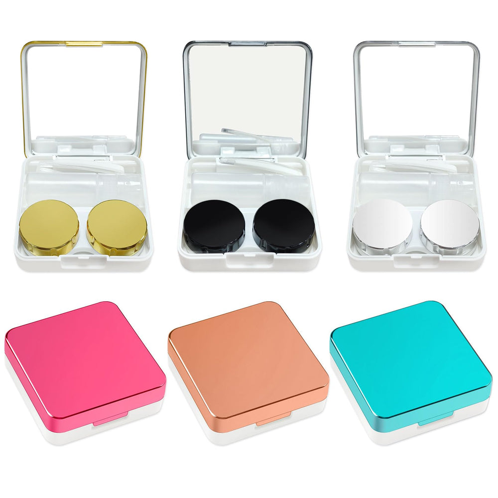 SNOMEL 6-pack mirrored surface contact lens cases