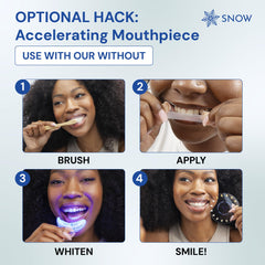 Dissolving whitening strip in use