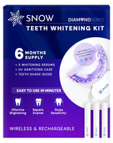 Snow Teeth Whitening Kit hero with LED mouthpiece and three serum wands