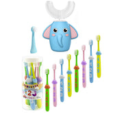 SNOWROSE 8-pack kids toothbrushes set with soft bristles