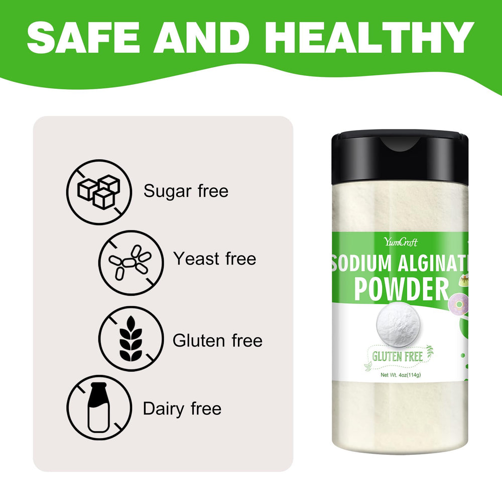 Sodium alginate powder used to make caviar spheres