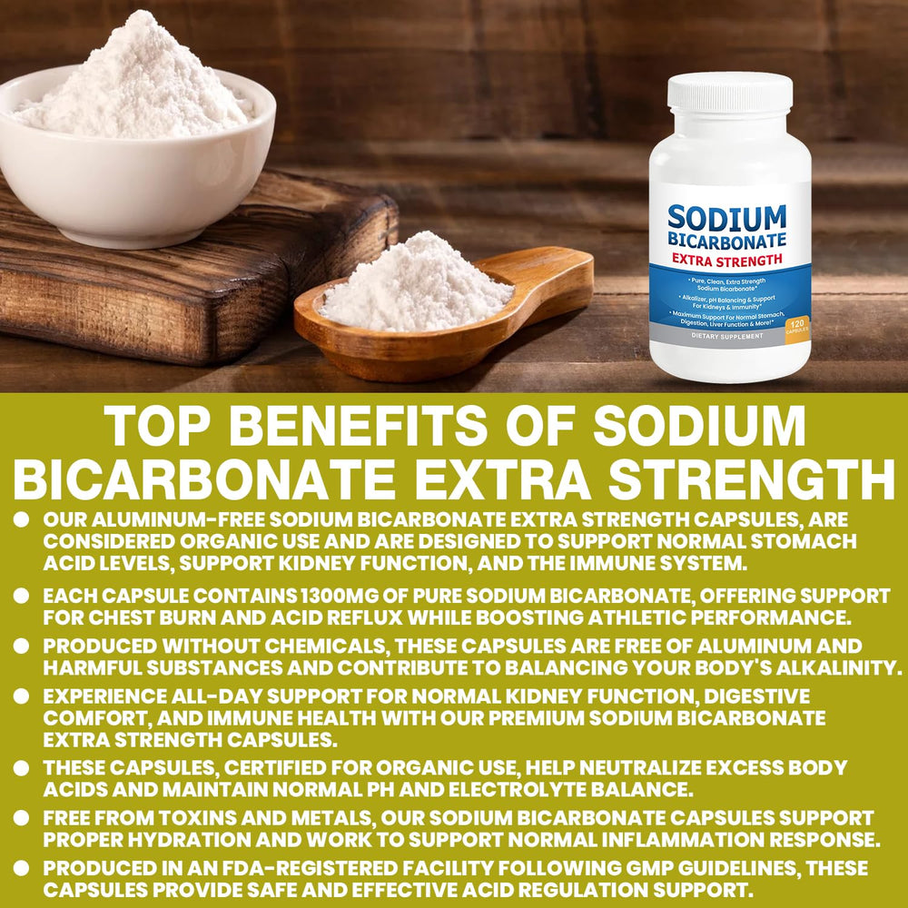 Sodium bicarbonate capsules 1300mg for athletic performance