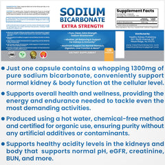 Sodium bicarbonate capsules 1300mg ingredients list