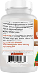 Sodium-free Quercetin 1000 mg supplement information label
