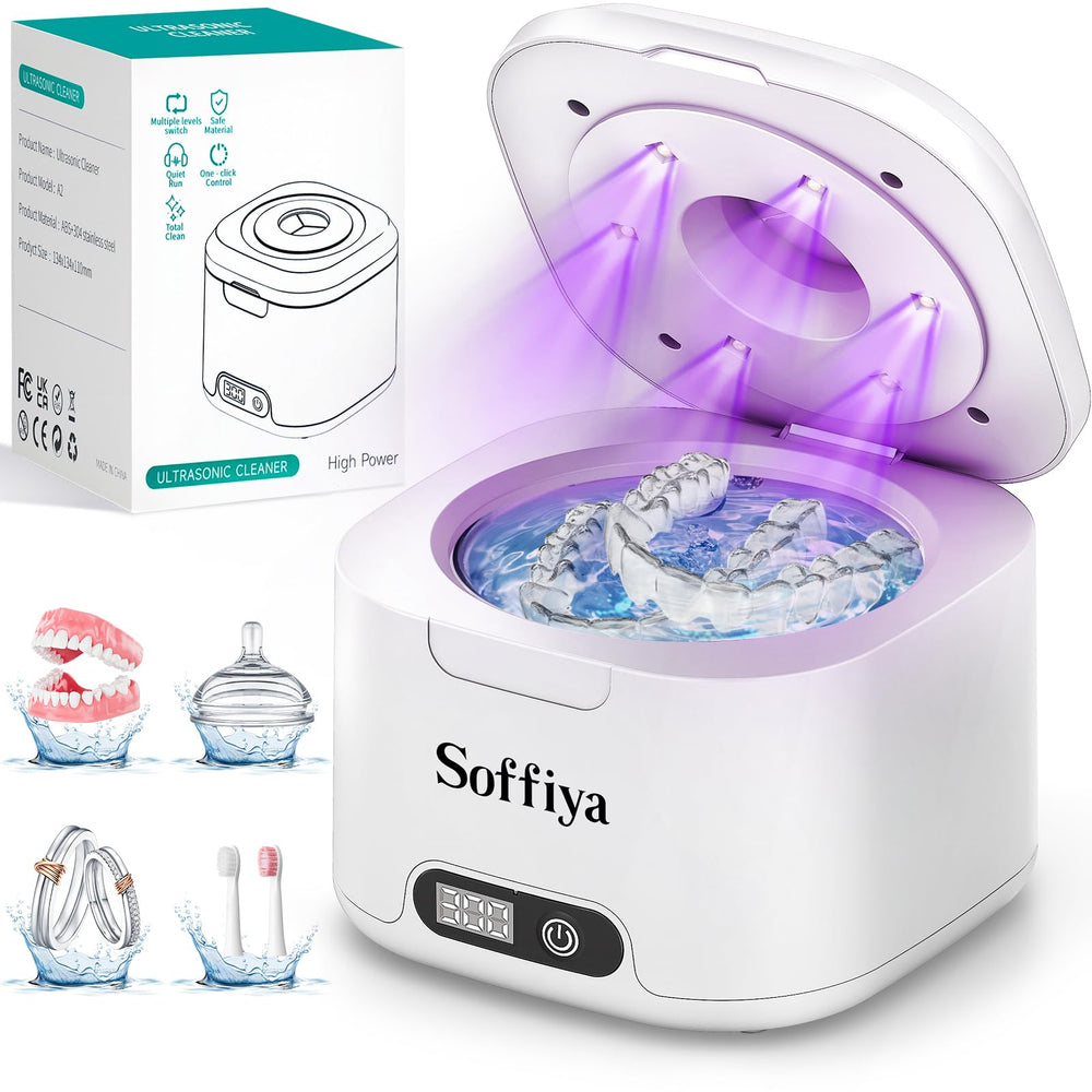 Soffiya 49kHz dental ultrasonic retainer cleaner with 350ml capacity