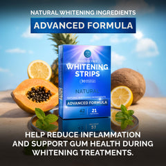 Easy-to-remove whitening strip with gentle adhesion