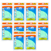 10-pack 100-count soft bristle dental floss picks with ergonomic grip