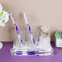 Medium-soft travel toothbrush