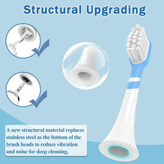 BPA-free replacement heads for kids' toothbrushes