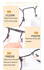Glasses with soft foam nose pads for anti-slip comfort
