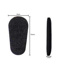 Self-adhesive nose pads attached to eyeglasses