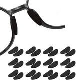 Close-up of soft foam nose pads attached to glasses