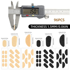 Oval-shaped skin-colored soft foam eyeglass nose pad