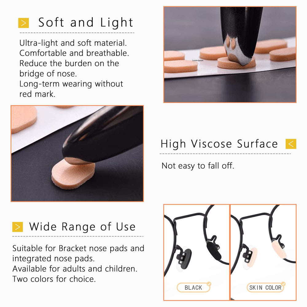 Teardrop beige nose pads, 1.5mm thick