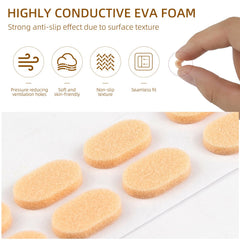 Teardrop-shaped black soft foam eyeglass nose pad