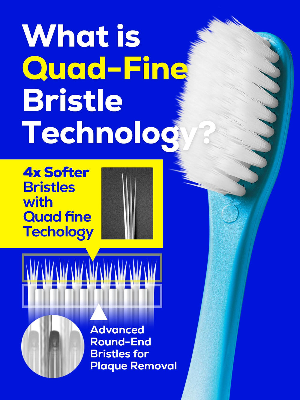 Soft multi-level bristles with 6000 bristles