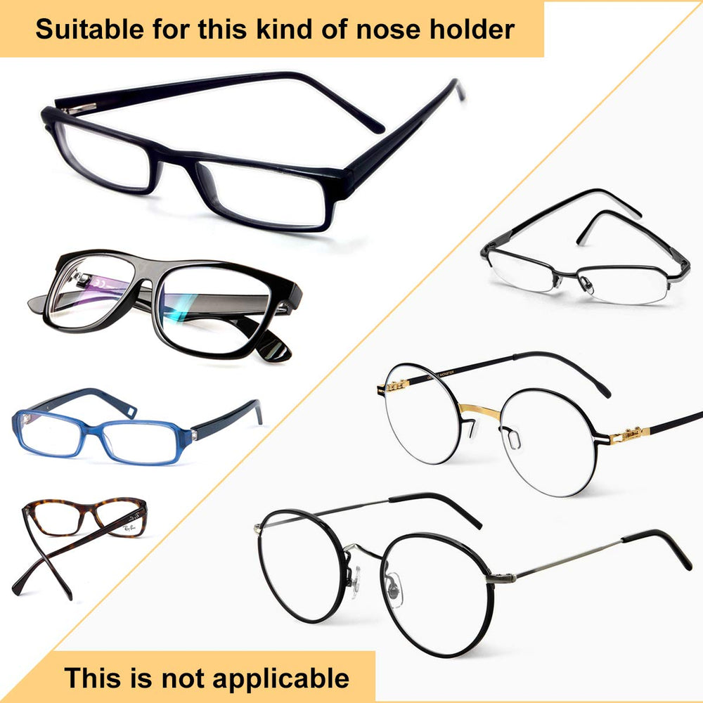 Soft non-slip adhesive nose pads for eyewear