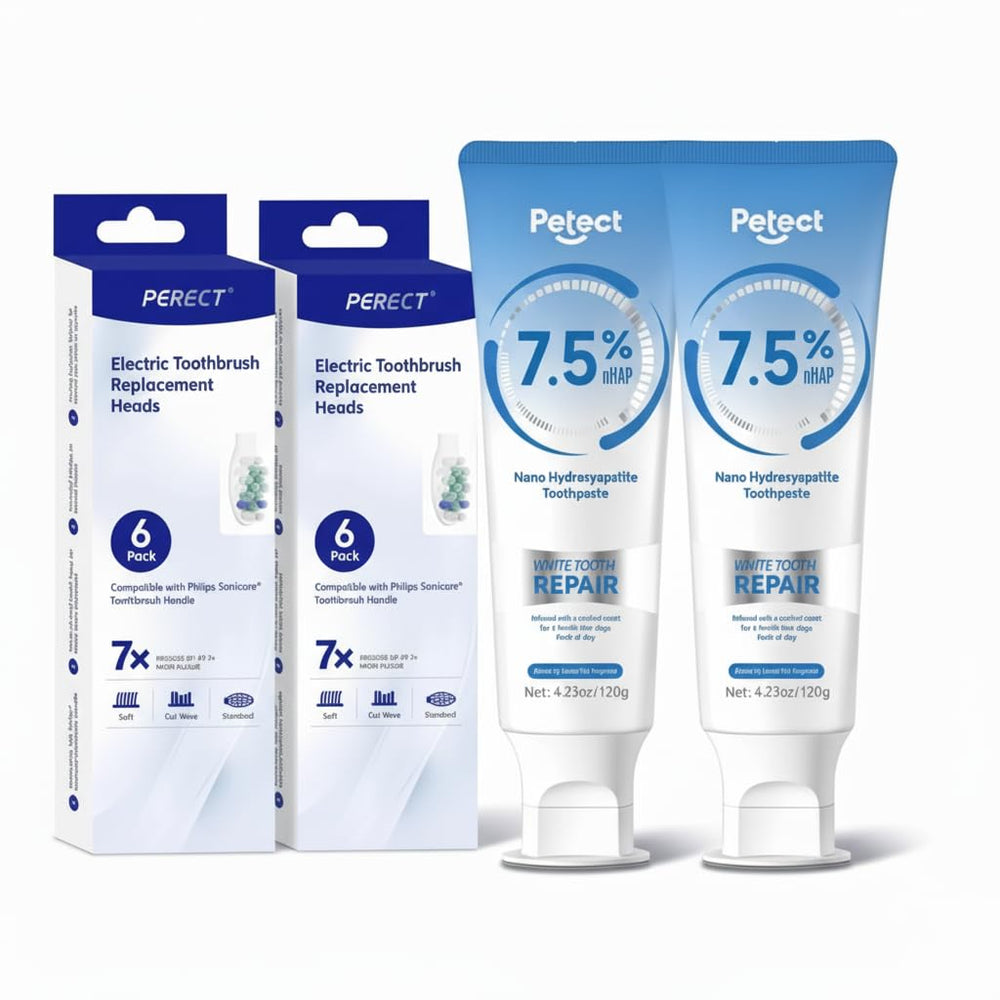 Soft replacement toothbrush heads 12-pack compatible with Philips Sonicare Click-On