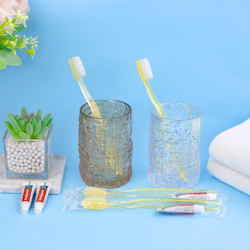 Soft-to-medium bristles with ergonomic non-slip handle