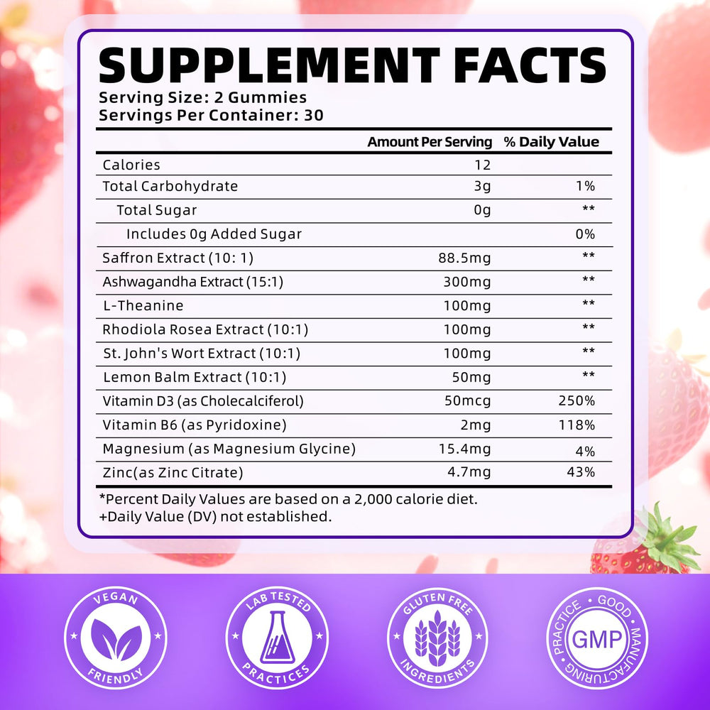 Close up of 10-in-1 saffron formulation with saffron extract