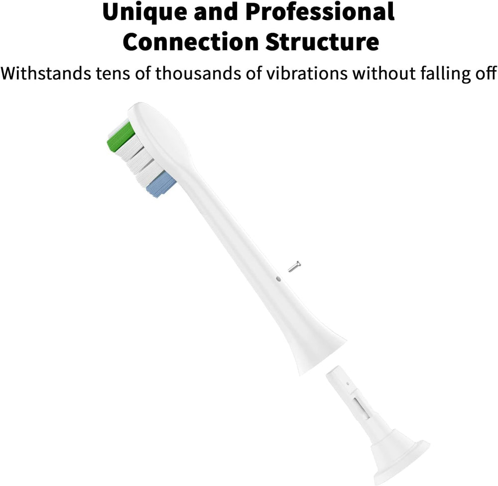 End-rounded bristles gentle on gums with blue indicator signaling replacement