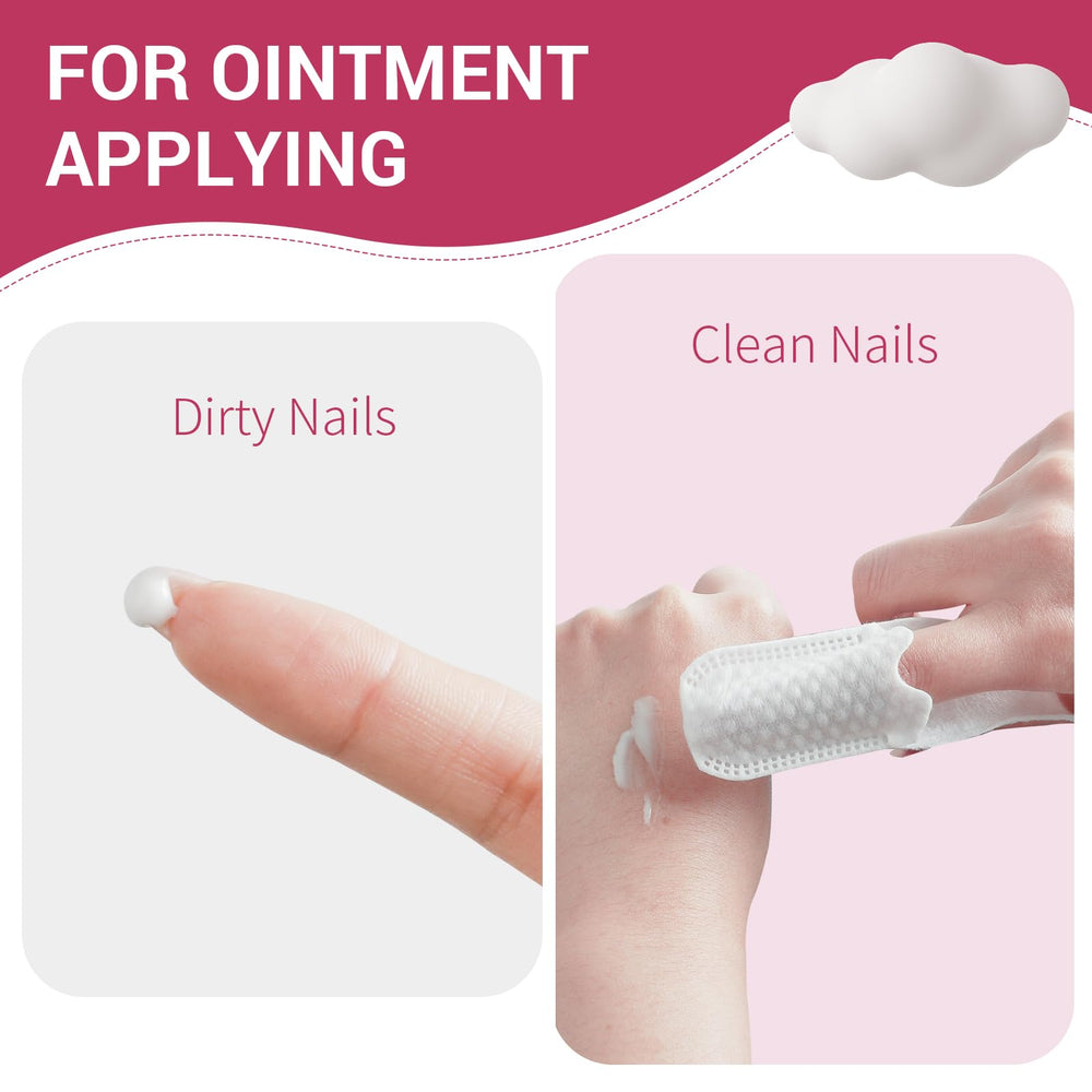Dry application usage of the baby tongue cleaner