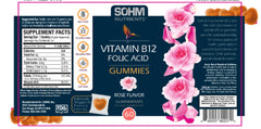 SOHM Folic Acid 60-count bottle packaging on display