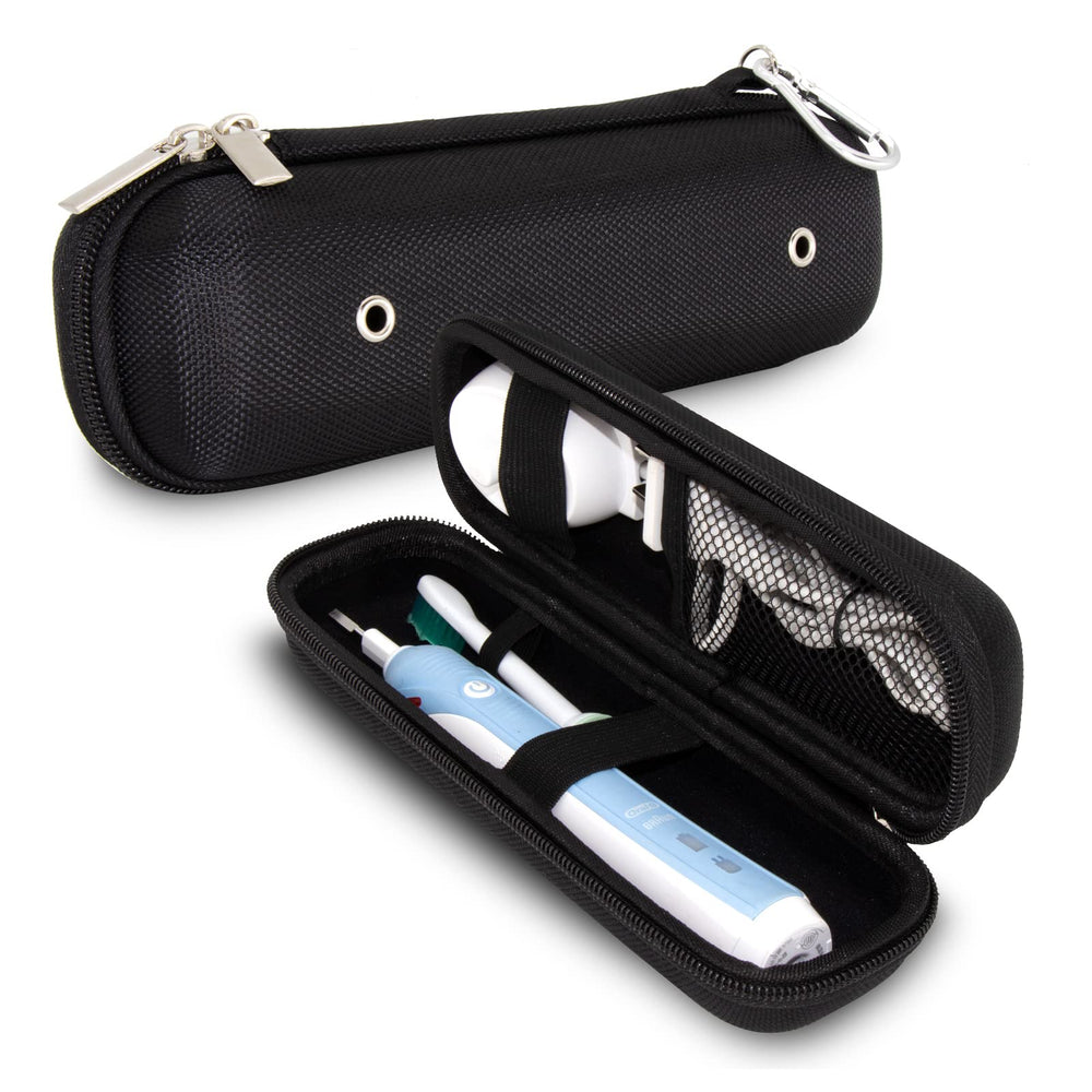 Soicpic black electric toothbrush travel case exterior