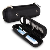 Soicpic black electric toothbrush travel case exterior