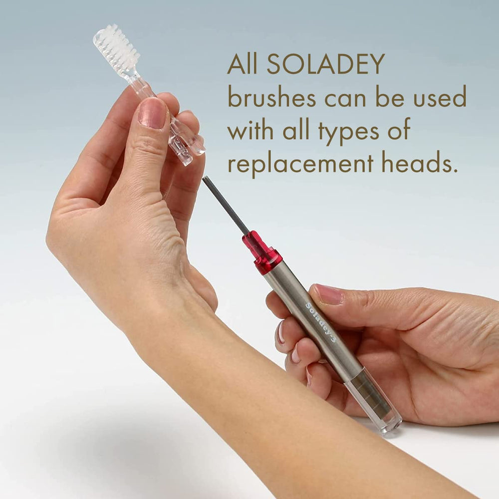 Soladey Ionic replacement brush head soft bristle - bristle softness label - 4 of 9