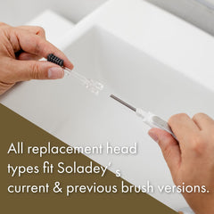 Pink Soladey5 ionic toothbrush on display