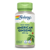 SOLARAY American Ginseng 480 mg bottle label
