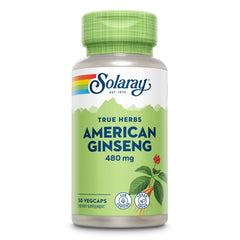 SOLARAY American Ginseng 480 mg bottle label