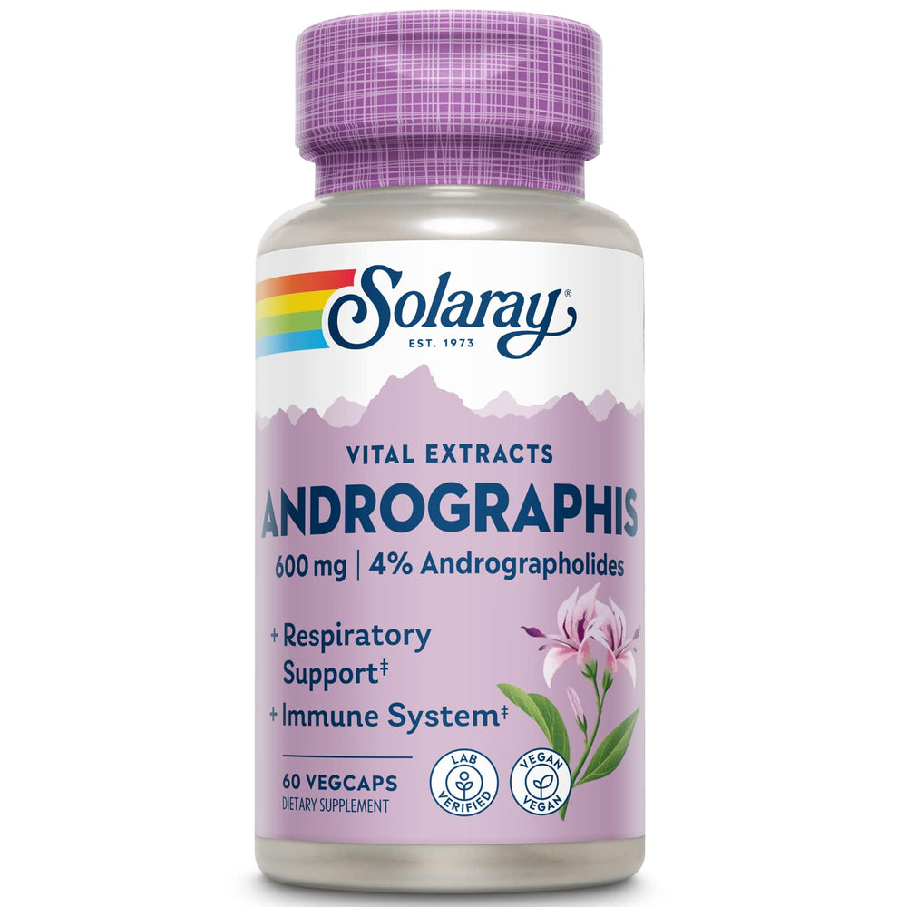 SOLARAY Andrographis Aerial Extract 600 mg bottle front