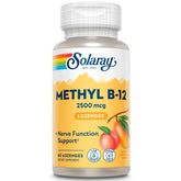 SOLARAY B12 Methyl Lozenge 2500 mcg - 60 count bottle packaging