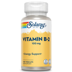 SOLARAY Vitamin B-2 Riboflavin 100 mg with Aloe Vera bottle