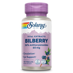 SOLARAY Bilberry Berry Extract 60 mg per capsule bottle