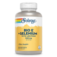Bottle of Solaray Bio E with Selenium Vitamin E 400 IU softgels